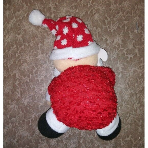 Vintage Santa Claus Plush toy Holiday Christmas Decoration textured 9" EUC - Picture 3 of 6